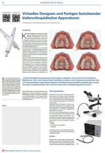 OEMUS VERLAG Veröffentlichung Kieferorthopädie Nachrichten Autoren Dr. Matthias Himmelreich Dr. Seung-Woo Yoo 9/2023 - Virtuelles Designen und Fertigen festsitzender kieferorthopädischer Apparaturen